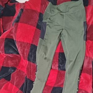 POP Fit Kids Olive and Black Leggings